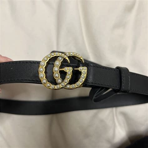 cheap gucci pearl belt|gucci pearl belt poshmark.